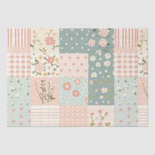 Vintages Muster für Blumenmuster - Pastell (6) Seidenpapier