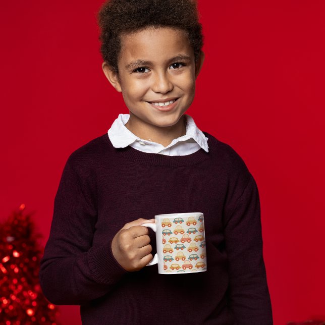 Vintages Muster für mehrfarbige Autos Kaffeetasse (mugs and cups)