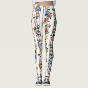 Vintages Muster für vertikale Erdbeeren Leggings