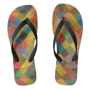 Vintages Muster. Geometrisch Flip Flops