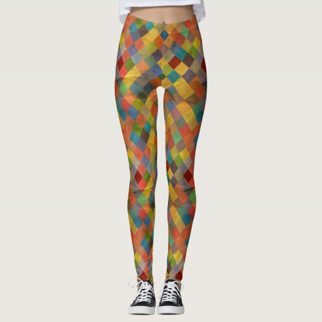Vintages Muster. Geometrisch Leggings (Vorderseite)