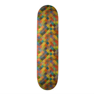 Vintages Muster. Geometrisch Skateboard