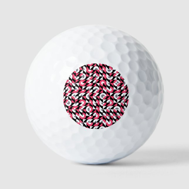 Vintages Muster: Geometrisches Abstraktes Muster Golfball (Vorderseite)