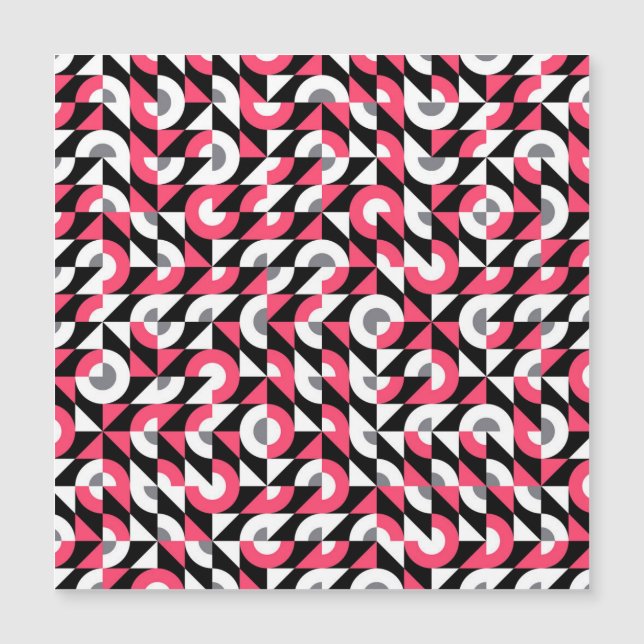 Vintages Muster: Geometrisches Abstraktes Muster Magnetkarte (Vorderseite)