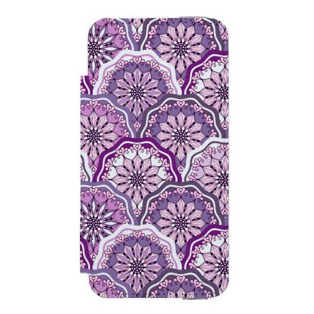 Vintages Muster Incipio iPhone Geldbeutel-Hülle (Folio Vorderseite)