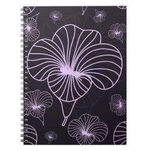 Vintages Muster mit Blumenmotiv. Hintergrund mit Notizblock