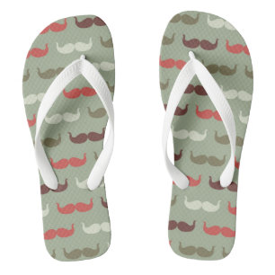 Vintages Muster mit dem Schnurrbart Flip Flops