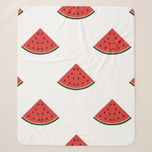 Vintages Muster mit Wassermelonen-Scheiben Sherpadecke