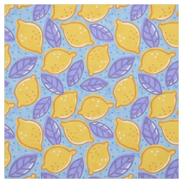 Vintages Muster mit Zitronen im Doodle-Stil. Stoff (Muster)