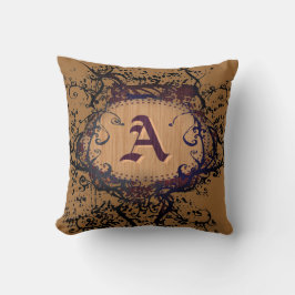 Vintages Muster Monogramm A Kissen