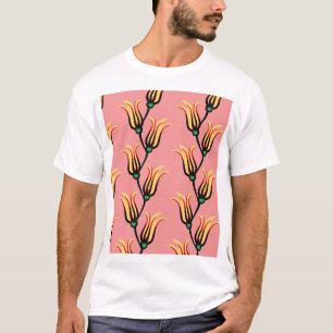 Vintages Muster nahtloser Blume T-Shirt