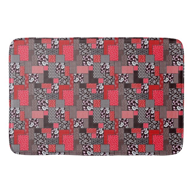 Vintages Muster nahtloser Patchwork Badematte (Vorderseite)