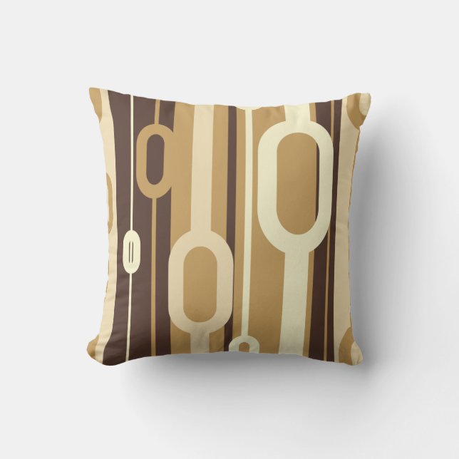 Vintages Muster-Retro Kissen (Vorderseite)