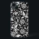Vintages Muster schwarz-weißer Damasken Case-Mate iPhone Hülle<br><div class="desc">Vintages Schwarz-Weiß-Damasken-Muster. Elagant iPhone 4/4S Gehäuse. Design ist auf anderen Produkten erhältlich.</div>
