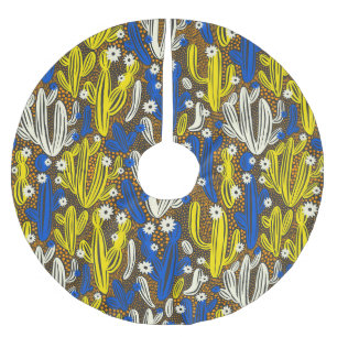 Vintages Muster, schwarzer Hintergrund. Polyester Weihnachtsbaumdecke