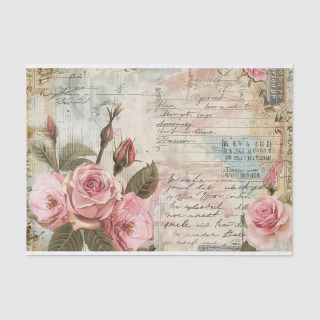 Vintages Muster Seidenpapier (Vorderseite)