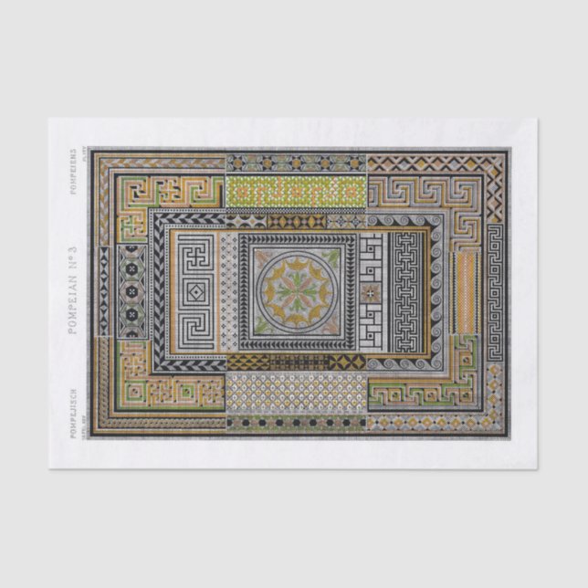 Vintages Musterdecoupon Seidenpapier (Vorderseite)