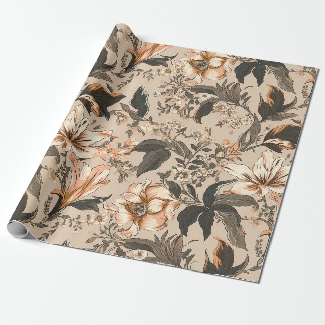 Vintages Musterpapier Geschenkpapier (Ungerollt)