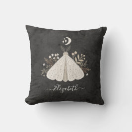 Vintages mystical moth Throw Kissen
