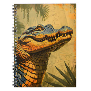 Vintages Nah-Up des Alligators Notizblock