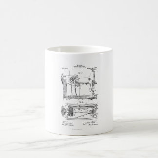 Vintages Nähmaschinentatent Kaffeetasse