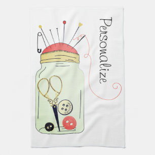 Vintages Nähset Geschirrtuch