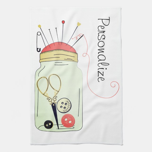 Vintages Nähset Geschirrtuch (Vertikal)