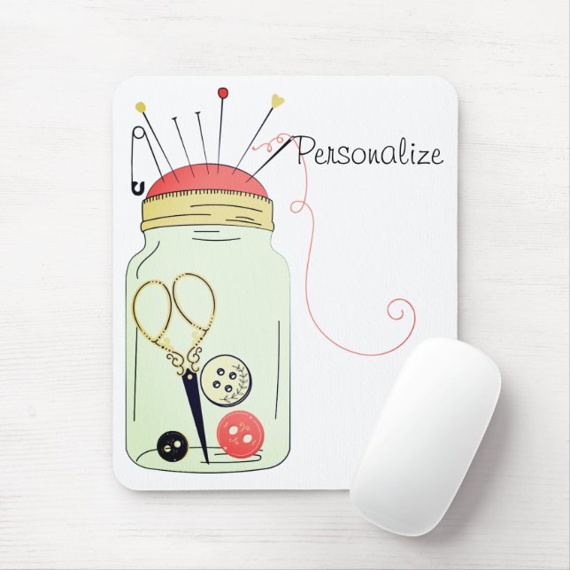 Vintages Nähset Mousepad (Mit Mouse)