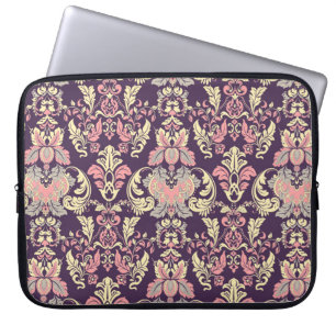 Vintages, nahtloses, blumenfreies Pflaster. Klassi Laptopschutzhülle