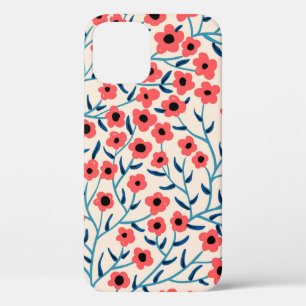 Vintages, nahtloses Blumenmuster mit abstraktem Bl Case-Mate iPhone Hülle