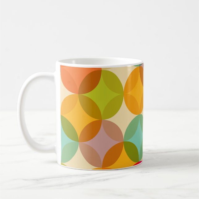 Vintages, nahtloses Muster, Hintergrund Kaffeetasse (Links)