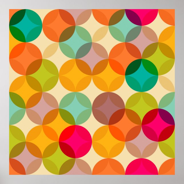 Vintages, nahtloses Muster, Hintergrund Poster (Vorne)