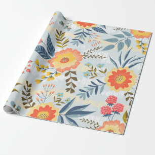 Vintages nahtloses Muster mit abstrakten Blume Geschenkpapier