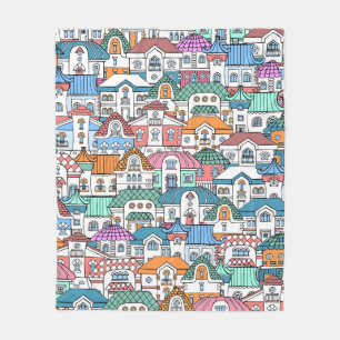 Vintages nahtloses Muster mit handgezeichneter Far Fleecedecke