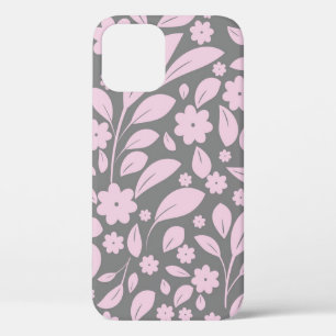 Vintages nahtloses Muster mit rosa Blume und Leder Case-Mate iPhone Hülle