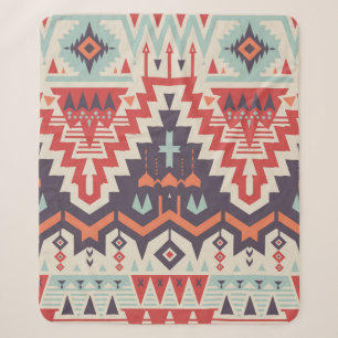 Vintages Nahtloses Stammmuster Geometrisches Ethni Sherpadecke