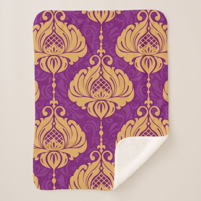 Vintages, nahtloses Staubmuster Sherpadecke (Vorderseite)