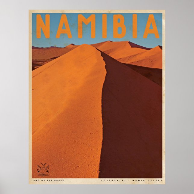 Vintages Namibia Travel Poster (Vorne)
