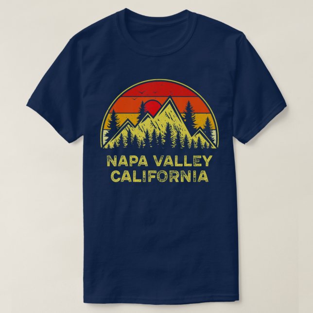 Vintages Napa Tal California Wandern T-Shirt (Design vorne)
