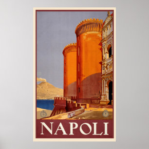 Vintages Napoli, Italien Reise-Plakat Poster