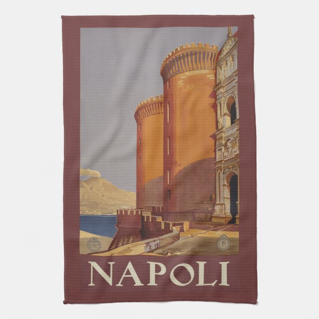 Vintages Napoli Neapel Italien Handtuch (Vertikal)