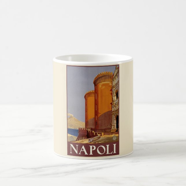 Vintages Napoli-Poster - Italien Kaffeetasse (Mittel)