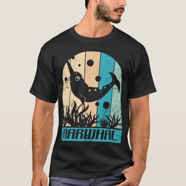 Vintages Narwhal - für Narwhal Liebhaber T-Shirt (Vorderseite)