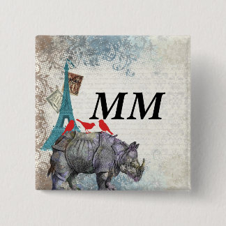 Vintages Nashorn Button