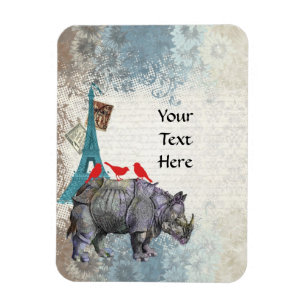 Vintages Nashorn Magnet