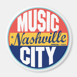 Vintages Nashville-Label Magnet