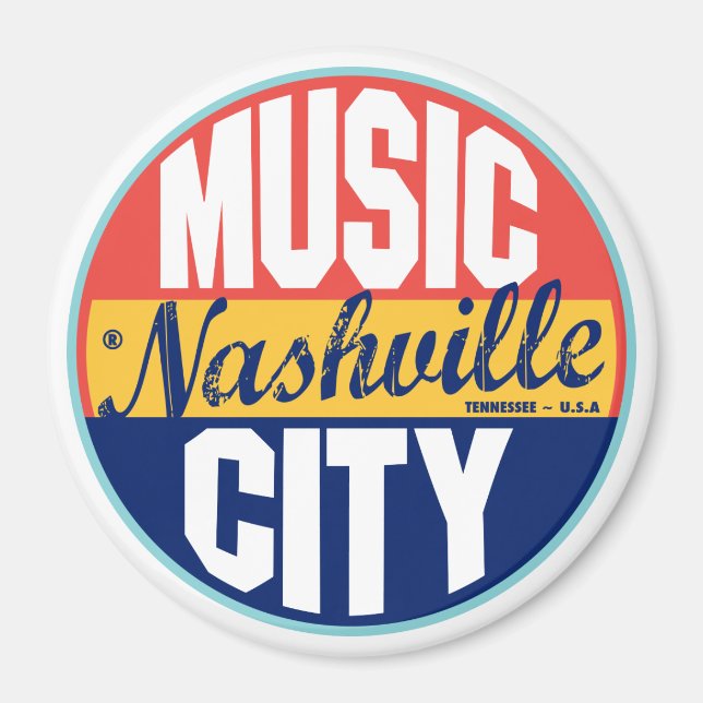 Vintages Nashville-Label Magnet (Vorne)