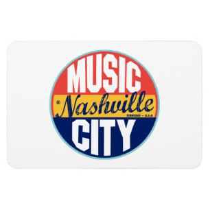 Vintages Nashville-Label Magnet