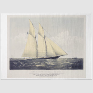 Vintages Nautic Yacht Boat Ephemera Decoupage Seidenpapier