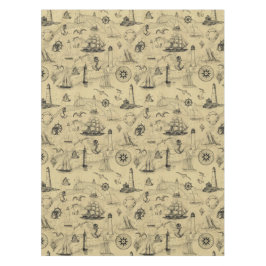 Vintages Nautikmuster Alte Karte Hintergrund Tischdecke